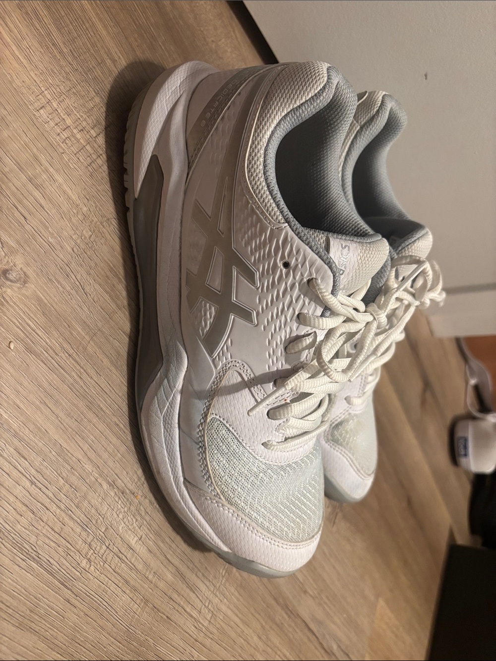 Asics Women's White and Light Gray Athletic Sneakers